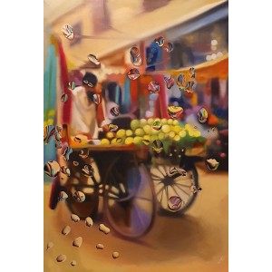 Hafsa Shaikh, 24 x 36 inch, Oil on Canvas, Cityscape Painting, AC-HFS-CEAD-020